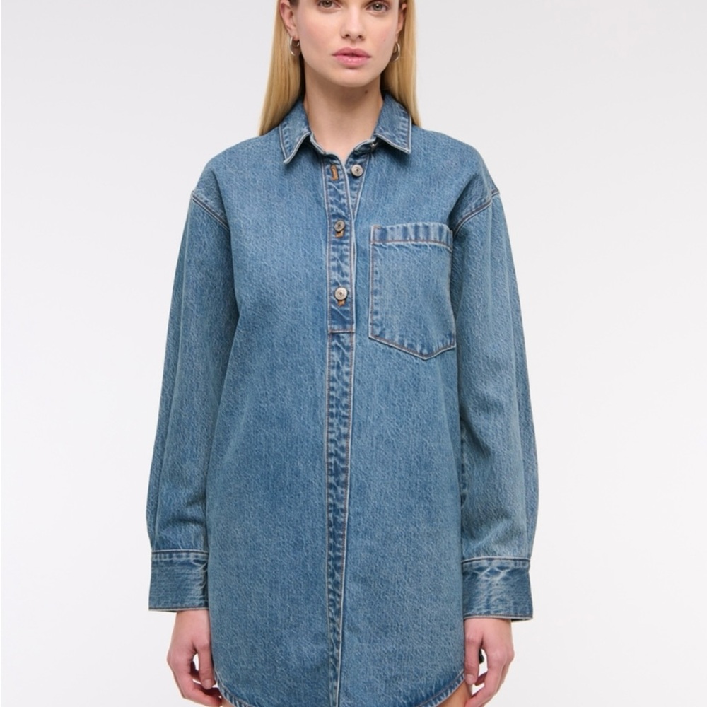 Abercrombie mini denim shirt dress